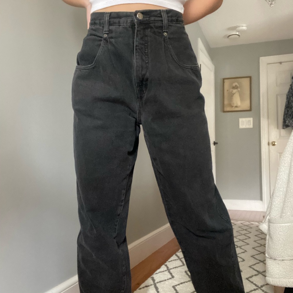 Black High Waisted Brittania Jeans